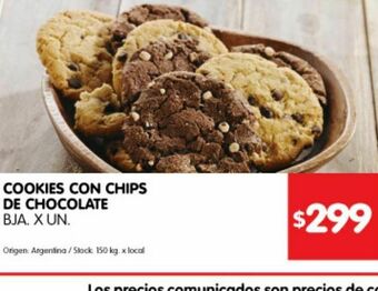 Disco Cookies con chips de chocolate oferta