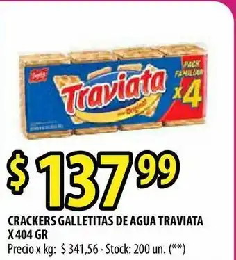 Punto Mayorista Crackers galletitas de agua traviata x 404 gr oferta