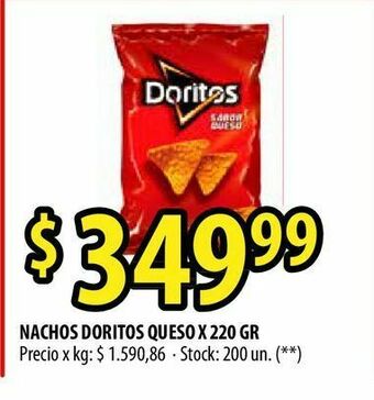 Punto Mayorista Nachos doritos queso x 220 gr oferta