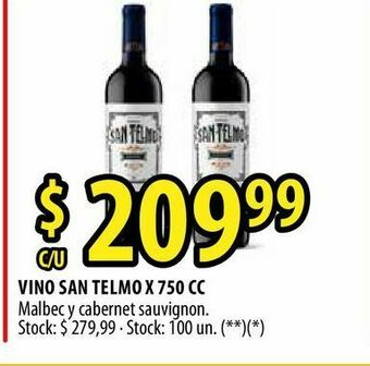 Punto Mayorista Vino san telmo x 750 cc oferta