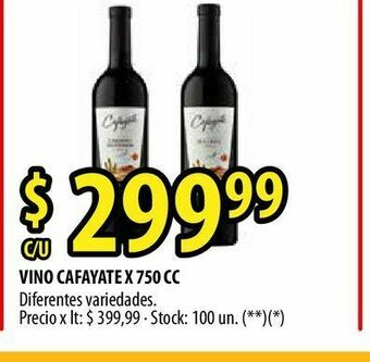 Punto Mayorista Vino cafayate x 750 cc oferta