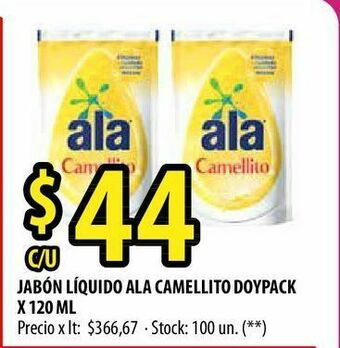 Punto Mayorista Jabón líquido ala camellito doypack x 120 ml oferta