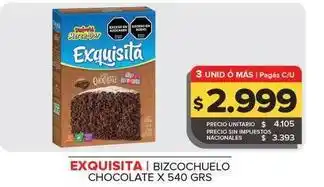 Carrefour Maxi Exquisita - bizcochuelo chocolate oferta