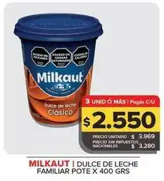 Carrefour Maxi Milkaut - dulce de leche familiar oferta