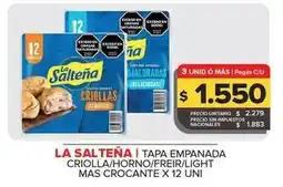 Carrefour Maxi La salteña - tapa empanada criolla/horno/freir/light mas crocante oferta