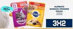 Makro Whiskas alimento whiskas / pedigree pouch oferta