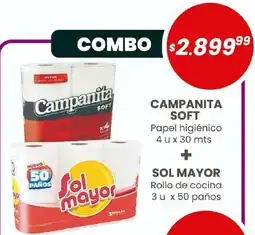 Arcoiris Supermercados Campanita soft papel higiénico + sol mayor rollo de cocina oferta