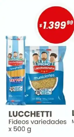 Arcoiris Supermercados Lucchetti fideos variedades oferta
