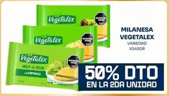 Milanesa vegetalex variedad