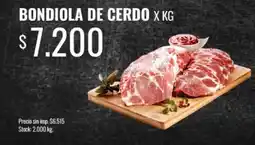 Supermercados Tadicor Bondiola de cerdo oferta