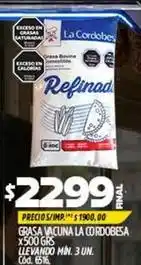 Supermercados Yaguar Grasa vacuna oferta