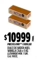Supermercados Yaguar Noel - dulce de batata noel oferta