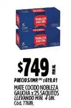 Supermercados Yaguar Nobleza gaucha - mate cocido nobleza gaucha x 25 saquitos oferta