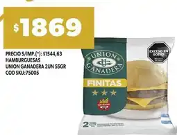 Supermercados Yaguar Union ganadera - hamburguesas union ganadera 2un 55gr cod sku:75005 oferta