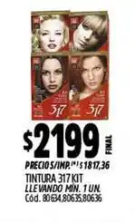 Supermercados Yaguar 317 - tintura 3i7 kit oferta