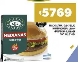 Supermercados Yaguar Union ganadera - hamburguesas union ganadera 4un 69gr cod sku:23064 oferta