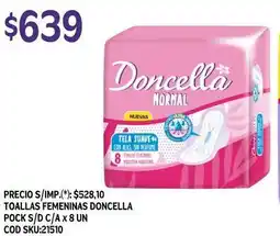 Supermercados Yaguar Doncella - toallas femeninas doncella normal oferta