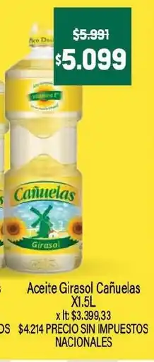 Makro Cañuelas aceite girasol oferta