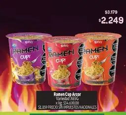 Makro Arcor ramen cup variedad oferta