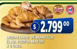 Supermercados Mayor Medialunas de manteca elab. propia mayor oferta