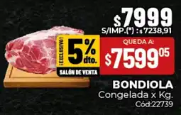 Diarco Bondiola congelada oferta