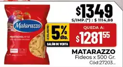 Diarco Matarazzo fideos oferta