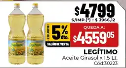 Diarco Legítimo aceite girasol oferta