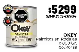 Diarco Okey palmitos en rodajas oferta