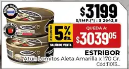 Diarco Estríbor atún lomitos aleta amarilla oferta