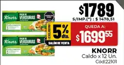 Diarco Knorr caldo de verduras oferta