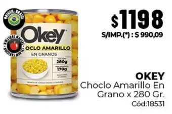 Diarco Okey choclo amarillo en grano oferta