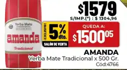 Diarco Amanda yerba mate tradicional oferta