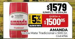Diarco Amanda yerba mate tradicional oferta