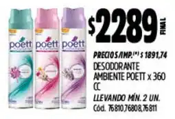 Supermercados Yaguar Poett desodorante ambiente oferta