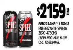 Supermercados Yaguar Lider energizante speed zero oferta