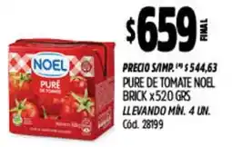 Supermercados Yaguar Noel pure de tomate oferta