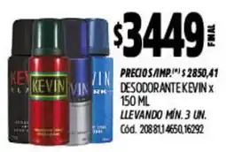 Supermercados Yaguar Kevin desodorante oferta