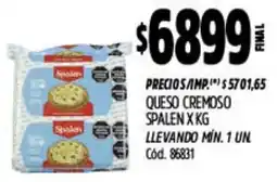 Supermercados Yaguar Spalen queso cremoso oferta