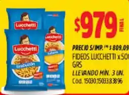 Supermercados Yaguar Lucchetti fideos oferta