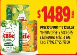 Supermercados Yaguar Cbse yerba oferta