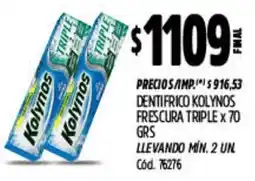 Supermercados Yaguar Kolynos dentífrico frescura triple oferta