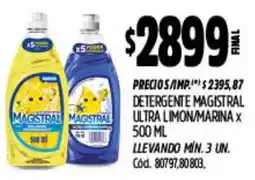 Supermercados Yaguar Magistral detergente ultra limon marina oferta