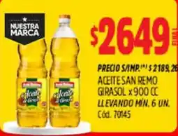 Supermercados Yaguar San remo aceite girasol oferta