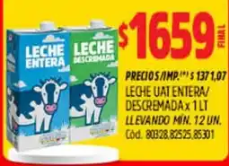 Supermercados Yaguar Leche entera leche descremada oferta