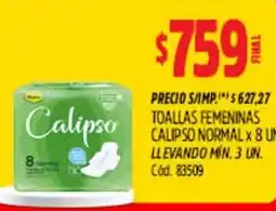 Supermercados Yaguar Calipso toallas femeninas oferta