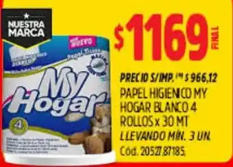 Supermercados Yaguar My hogar papel higienico oferta