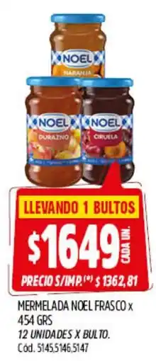 Supermercados Yaguar Noel mermelada oferta