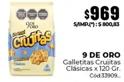 Diarco 9 de oro galletitas crujitas clásicas oferta