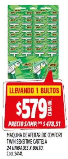 Supermercados Yaguar Bic maquina de afeitar comfort twin sensitive oferta