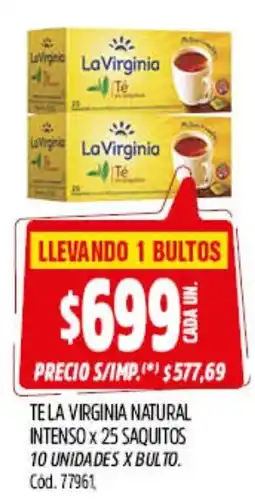 Supermercados Yaguar La virginia te natural intenso oferta